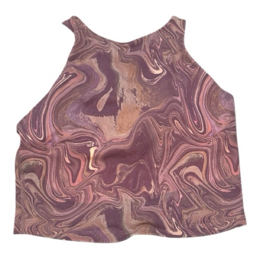 NEW BEYOND YOGA Marble Swirl Pink Sleeveless Sports Bra Top - Picture 2 of 9